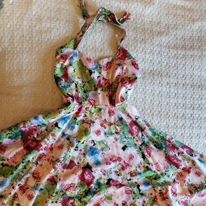 Unique Vintage Halter Swing Dress